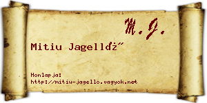 Mitiu Jagelló névjegykártya